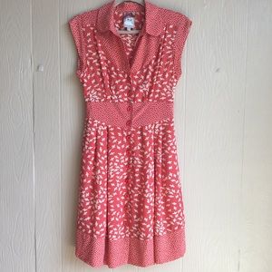 Yoana Baraschi 100% Silk Button Down Dress